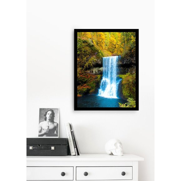 Lower South Falls, Oregon Waterfall Wall Art Design Poster Print Decor for Home - Picture 2 of 9